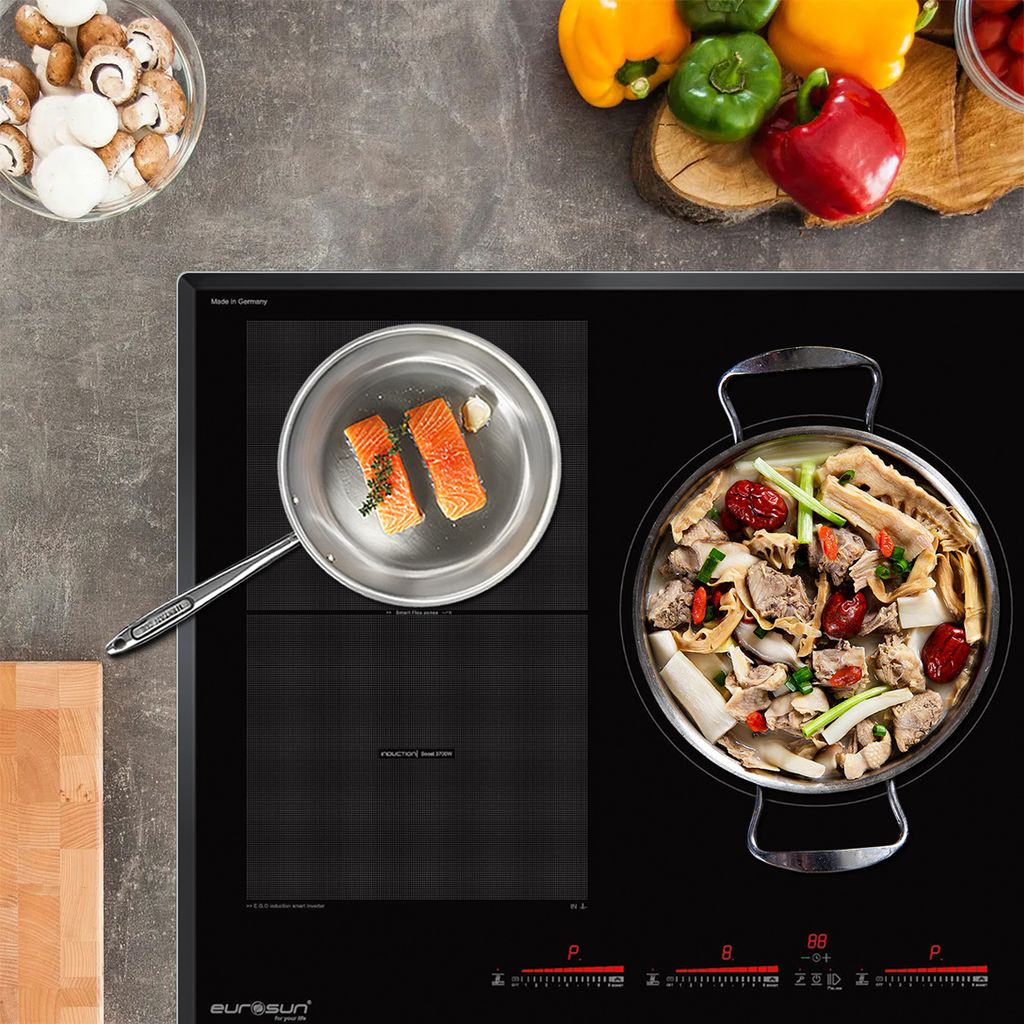 Bếp từ Eurosun EU-T906G 3 vùng nấu Inverter kính Schott Ceran
