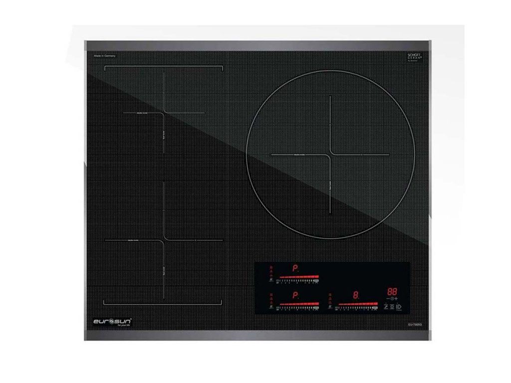Bếp từ Eurosun EU-T905G kính Schott Ceran 3 vùng nấu Inverter