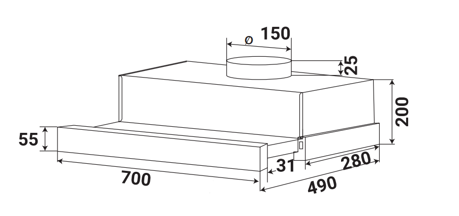 Máy Hút Mùi Kaff KF-TL700ST
