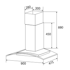 Máy Hút Mùi Kaff KF-973 Gắn Tường Phím Cảm Ứng