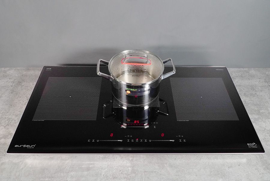 Bếp từ Eurosun EU-T386MAX kính Schott Ceran 3 vùng nấu 9 công suất Inverter