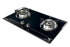 Bếp gas âm Eurosun EU-GA287 mặt kính cường lực chịu nhiệt dày 8mm vát cạnh mâm chia lửa bằng đồng 100% Italy