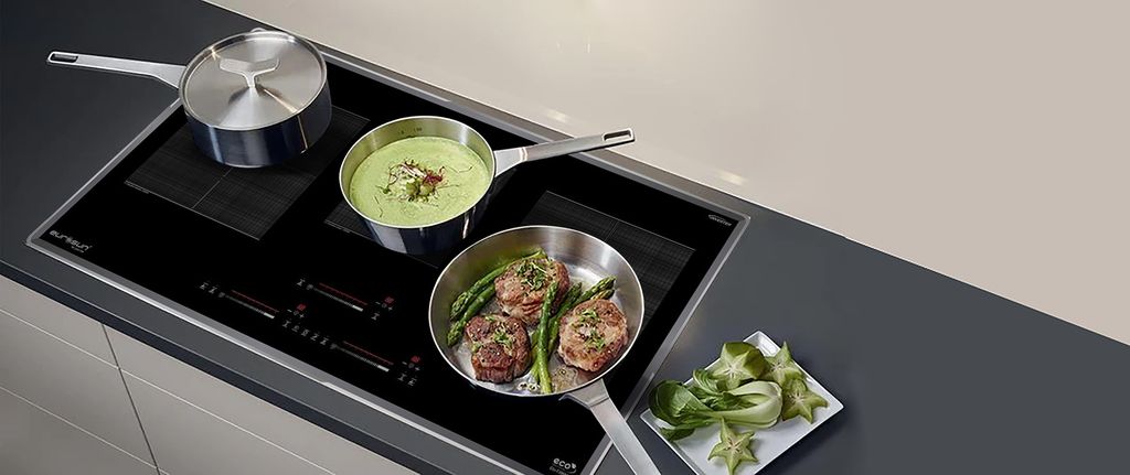 Bếp từ Eurosun EU-T386MAX kính Schott Ceran 3 vùng nấu 9 công suất Inverter