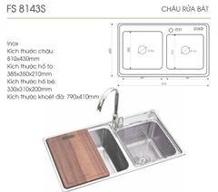 Chậu Rửa Bát Faster FS 8143S (2 Hố)