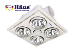 Đèn sưởi nhà tắm Hans H4B 4 bóng - Âm trần - Công nghệ Đức
