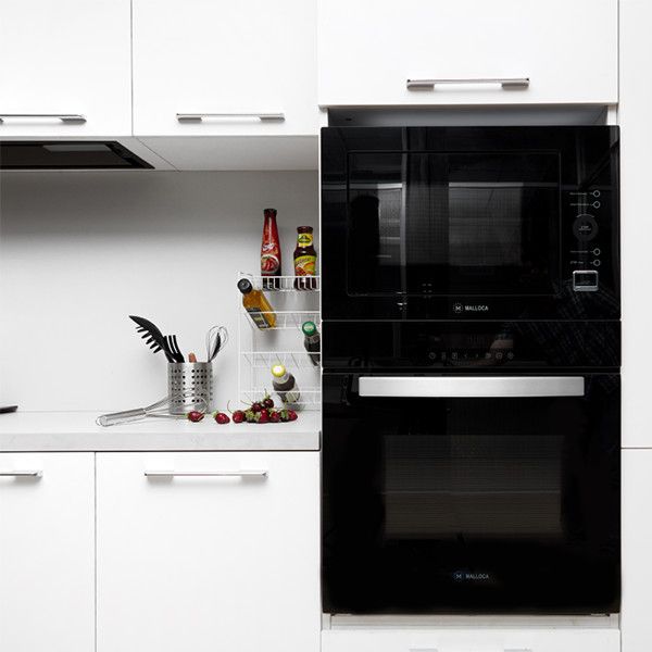Lò vi sóng Malloca MW-927BG đen âm tủ nút bấm 27 lít