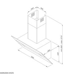 Máy hút mùi áp tường Malloca Horizon K1574