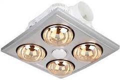 Đèn sưởi nhà tắm Heizen HE-9 4 bóng âm trần LED điều khiển từ xa