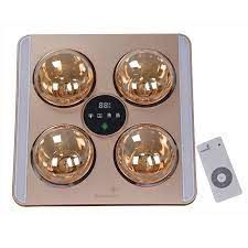 Đèn sưởi nhà tắm Heizen HE-9 4 bóng âm trần LED điều khiển từ xa