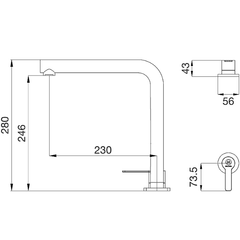 Vòi chậu Malloca K501B vòi rửa chén nóng lạnh inox 304