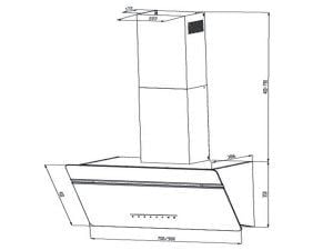 Máy hút mùi Eurosun EH-70CN78W áp tường tuần hoàn 3 tốc độ