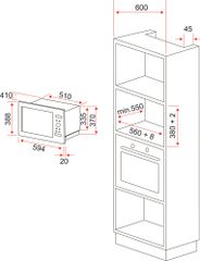 Lò vi sóng Spelier SP-8206EU kết hợp lò nướng dung tích 25L 10 chương trình nấu 5 mức công suất 4 chức năng