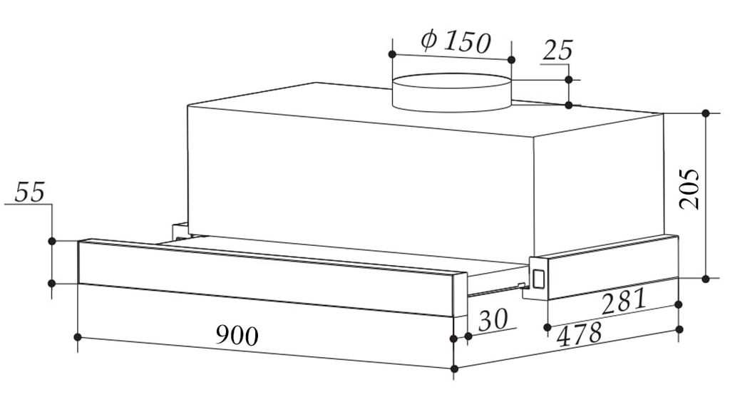 Máy Hút Mùi Kaff KF-TL900ST