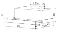 Máy Hút Mùi Kaff KF-TL900ST