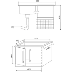 Máy rửa chén tích hợp Malloca WQP6-890F4 cảm ứng 6 bộ 4 chương trình rửa