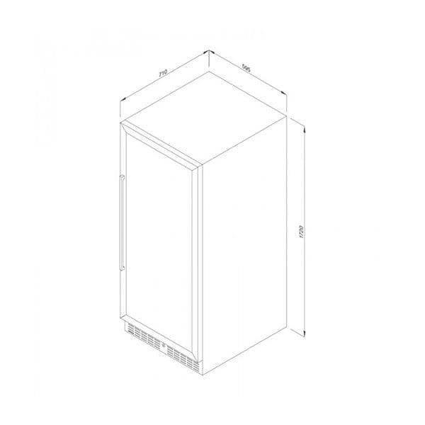Tủ bảo quản rượu vang Malloca MWC-180BG âm tủ 8 khay 379 lít