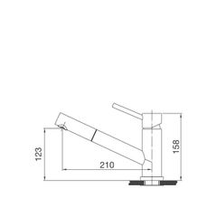 Vòi chậu Malloca K110-SS Inox 304 quay 360 độ