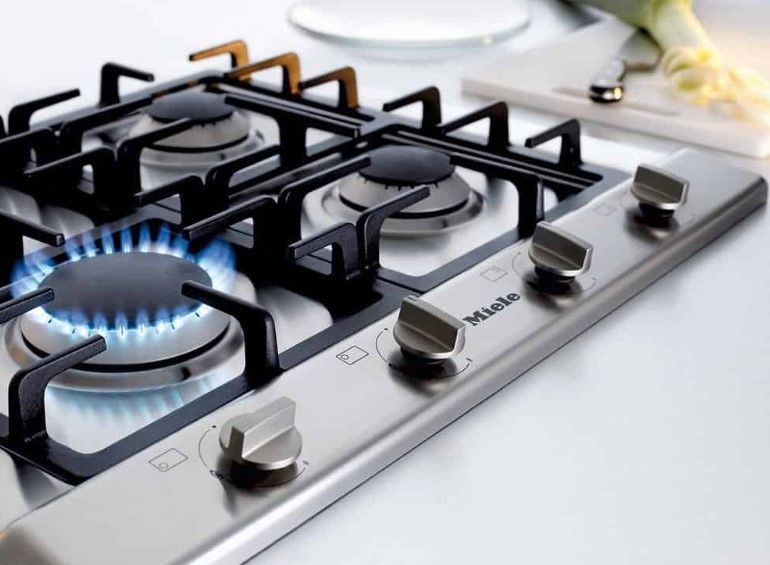 Bếp gas Miele KM2010G Thép không gỉ GasStop 5 vùng nấu