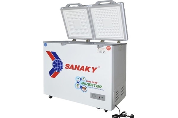 Tủ đông Sanaky 2 ngăn đông và mát VH-3699W4K (260 lít, nắp kính xám)