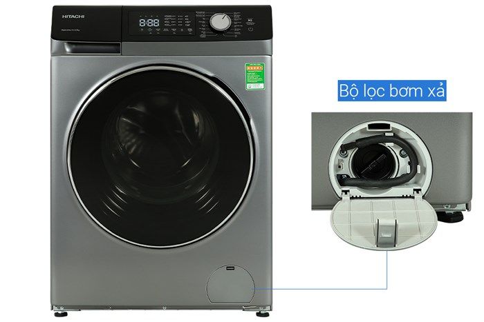 Máy Giặt Sấy Hitachi BD-D1054HVOS Inverter Giặt 10.5 kg - Sấy 7 kg