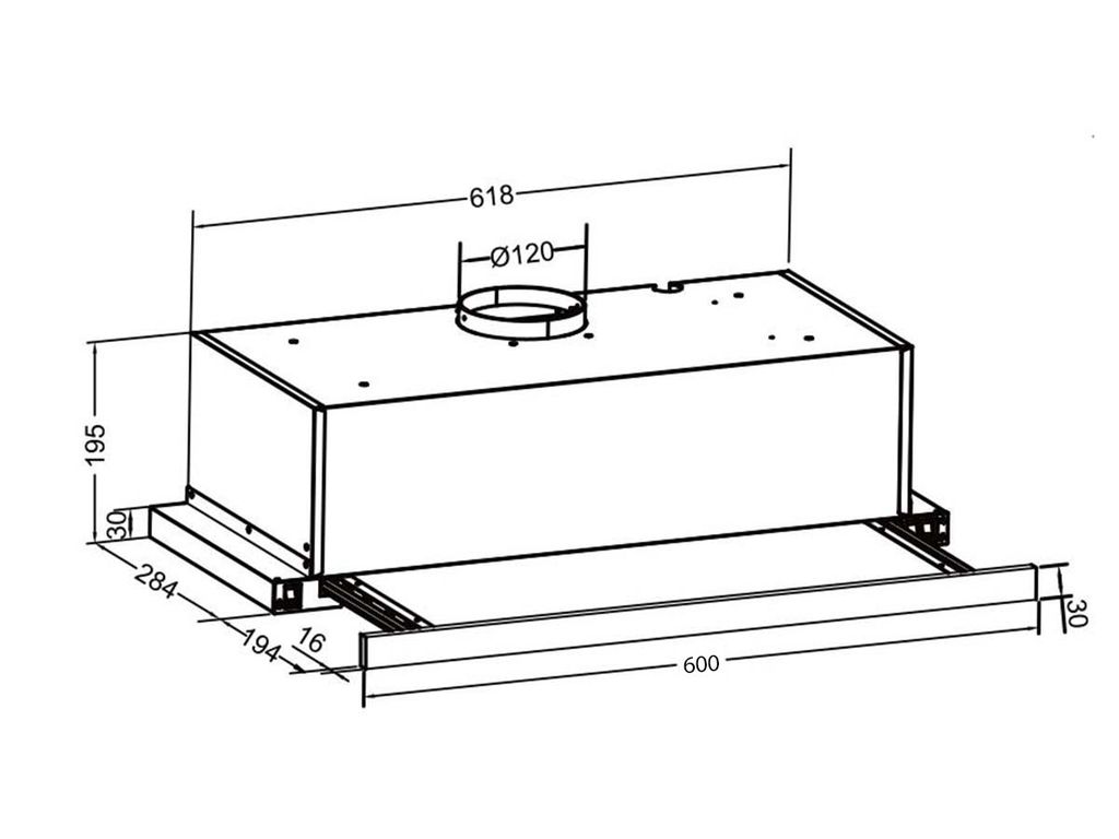 Máy hút mùi Eurosun EH-60AF85B âm tủ 3 tốc độ