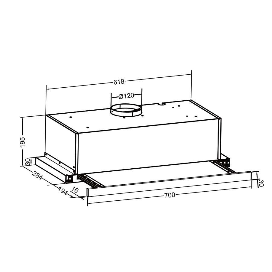 Máy hút mùi Eurosun EH-70AF85S âm tủ 3 tốc độ