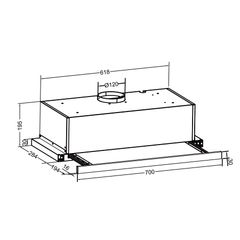 Máy hút mùi Eurosun EH-70AF85S âm tủ 3 tốc độ