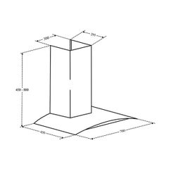 Máy hút mùi EUROSUN EH-70K06S kính cong 2 tốc độ