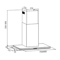 Máy Hút Mùi Eurosun EH-70AF75 Làm Sạch Không Khí Loại Bỏ Khí Độc Tạo Không Gian Dễ Chịu