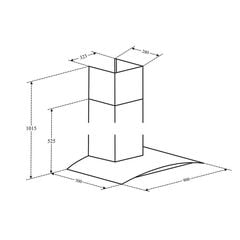 Máy hút mùi Eurosun EH-90K15E tum kính 3 tốc độ