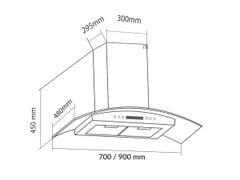 Máy Hút Mùi Eurosun EH-90K26S Interver Cảm Ứng Kỹ Thuật Số 3 Tốc Độ Inox Cao Cấp