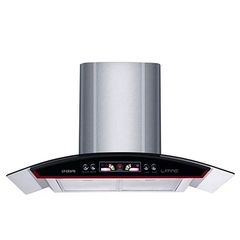 Máy hút mùi Sunhouse MAMA MMB6707-70 kính chịu nhiệt cong trắng inox 2 công suất