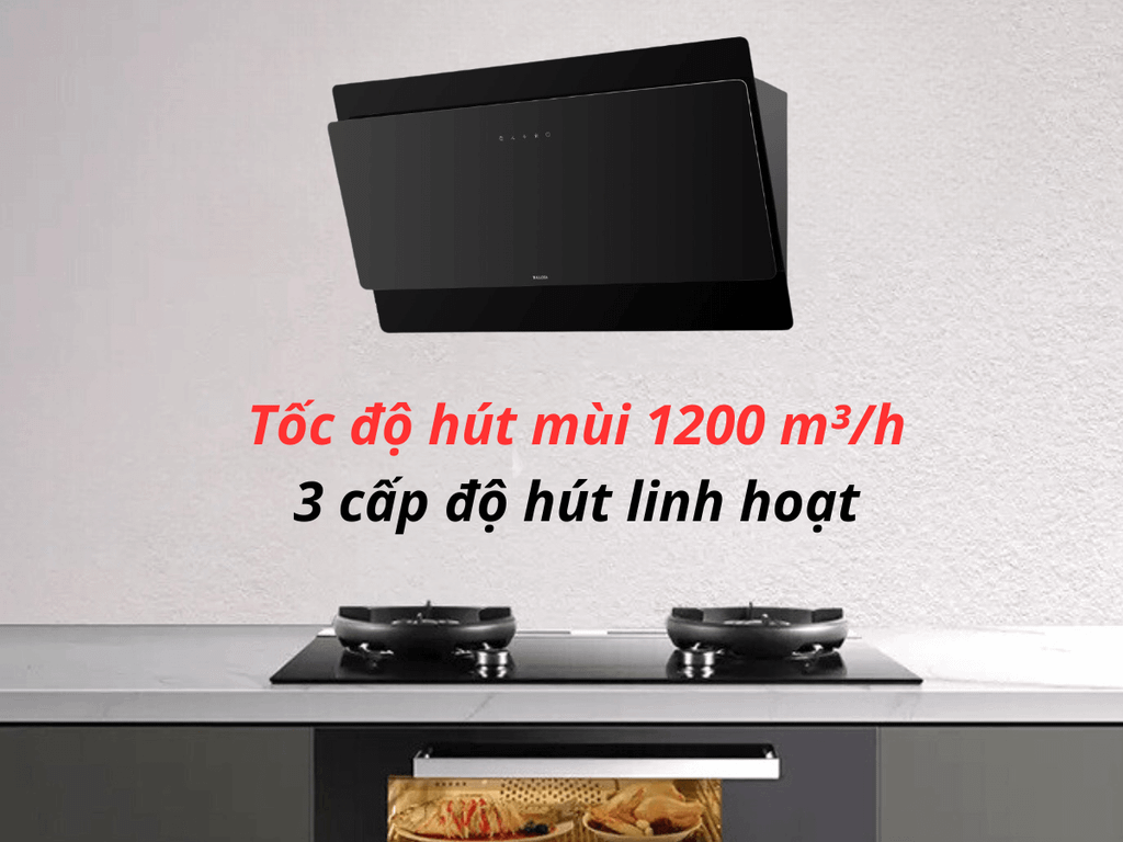 Máy hút mùi Malloca MC-9086HS áp tường cảm ứng 3 tốc độ