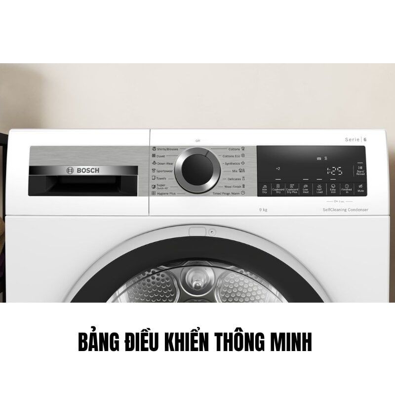 Máy sấy bơm nhiệt Bosch 9 kg WQG24570SG