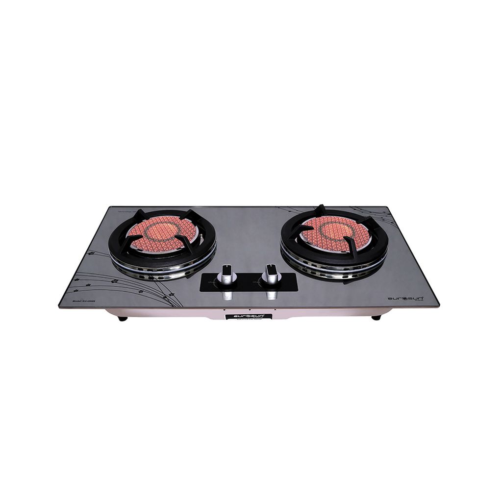 Bếp gas âm hồng ngoại Eurosun EU-GN09 mặt kính cường lực chịu nhiệt dày 8mm vát cạnh họng đốt sử dụng mặt gốm Ceramic