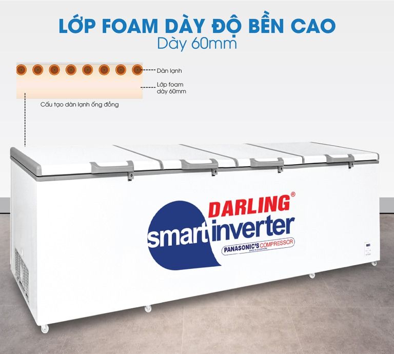Tủ Đông Darling Inverter DMF-1779ASI 4 Cánh Thông Minh