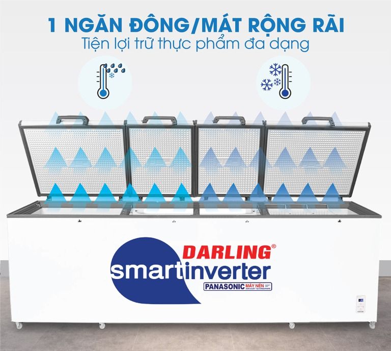 Tủ Đông Darling Inverter DMF-1779ASI 4 Cánh Thông Minh