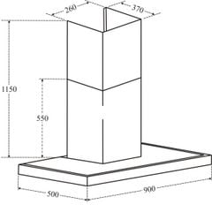 Máy Hút Mùi Eurosun EH-90AF88 Gắn Tường 3 tốc độ