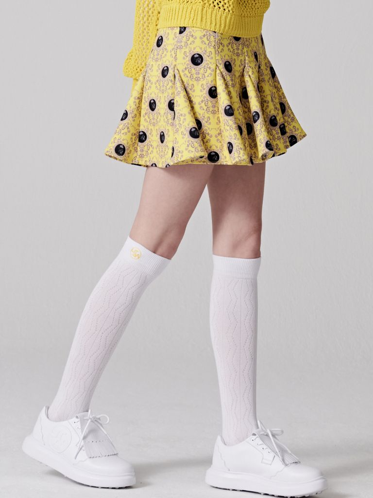 UTAA Gild Twill Knee Socks : White
