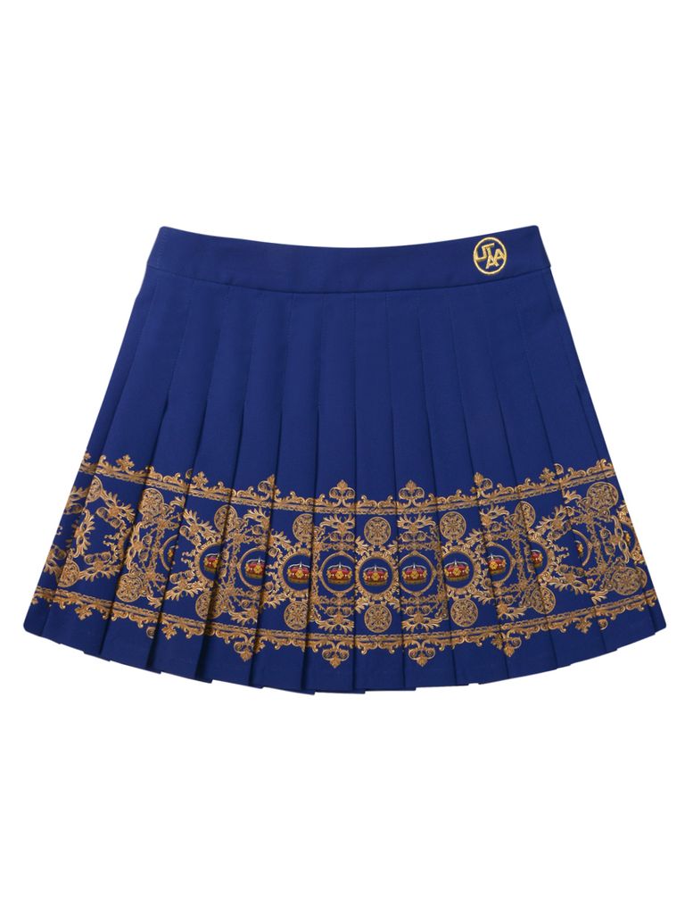 UTAA Emperor Crown Baroque Short Skirt : Women's Blue