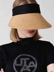 UTAA Rattan Wide Brim Visor : Women's Beige