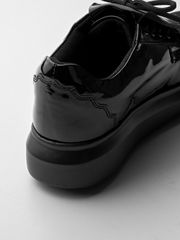 UTAA Enamel Derby Kiltie Golf Sneakers : Women's Black