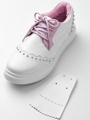UTAA Stud Derby Kiltie Golf Sneakers : Women's Light Pink