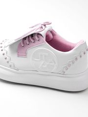 UTAA Stud Derby Kiltie Golf Sneakers : Women's Light Pink
