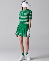 UTAA Putt Stripe Knit PK T-Shirts : Women's Green
