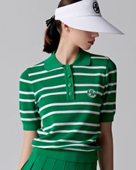UTAA Putt Stripe Knit PK T-Shirts : Women's Green