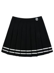 UTAA Classy Stripe Knit Flare Skirt : Women's Black