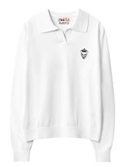UTAA Panther Openneck Knit Pullover : Women's White