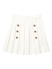 UTAA Gold Scudo Ring Panther Knit Flare Skirt : White