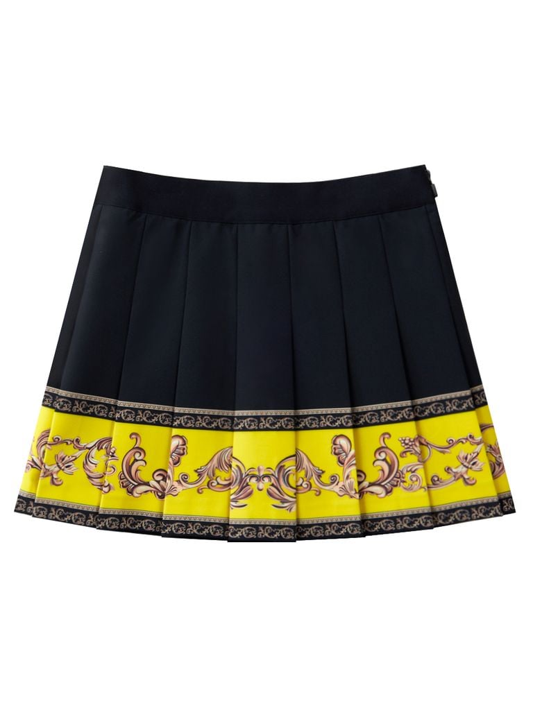 UTAA Neon Golden Baroque Flare Skirt : Yellow